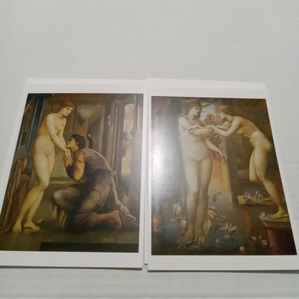 Classic Art Print Set - Brown and Cream Greeting cards